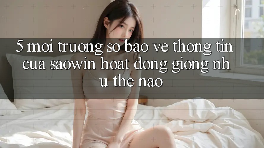 5. Môi trường số Bảo vệ thông tin Của Saowin Hoạt Động Giống như Thế Nào? 5. Môi trường số Bảo vệ thông tin Của Saowin Hoạt Động Giống như Thế Nào?