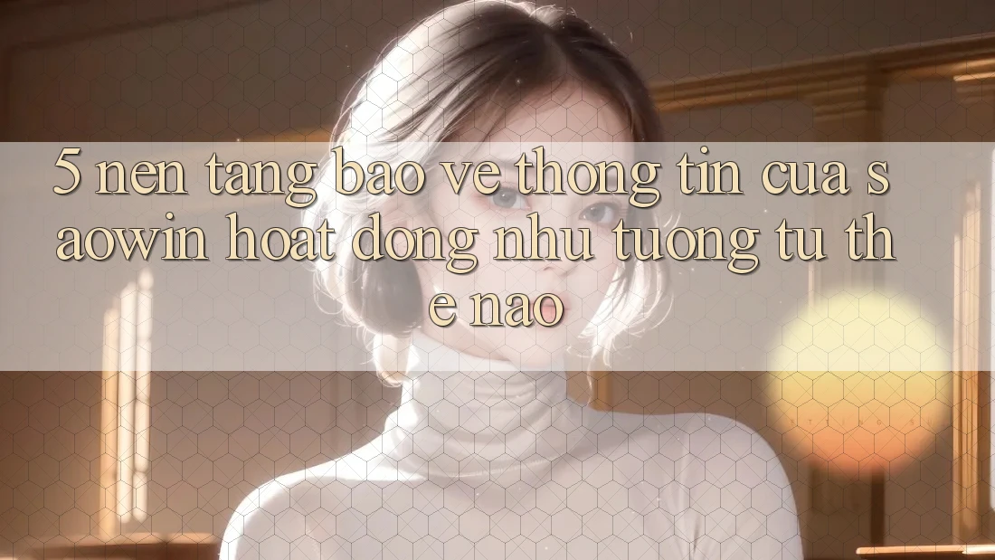 5. Nền tảng Bảo vệ thông tin Của Saowin Hoạt Động Như tương tự Thế Nào? 5. Nền tảng Bảo vệ thông tin Của Saowin Hoạt Động Như tương tự Thế Nào?