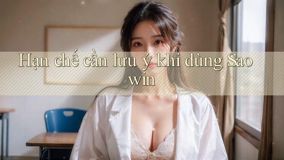 Hạn chế cần lưu ý khi dùng Saowin Hạn chế cần lưu ý khi dùng Saowin
