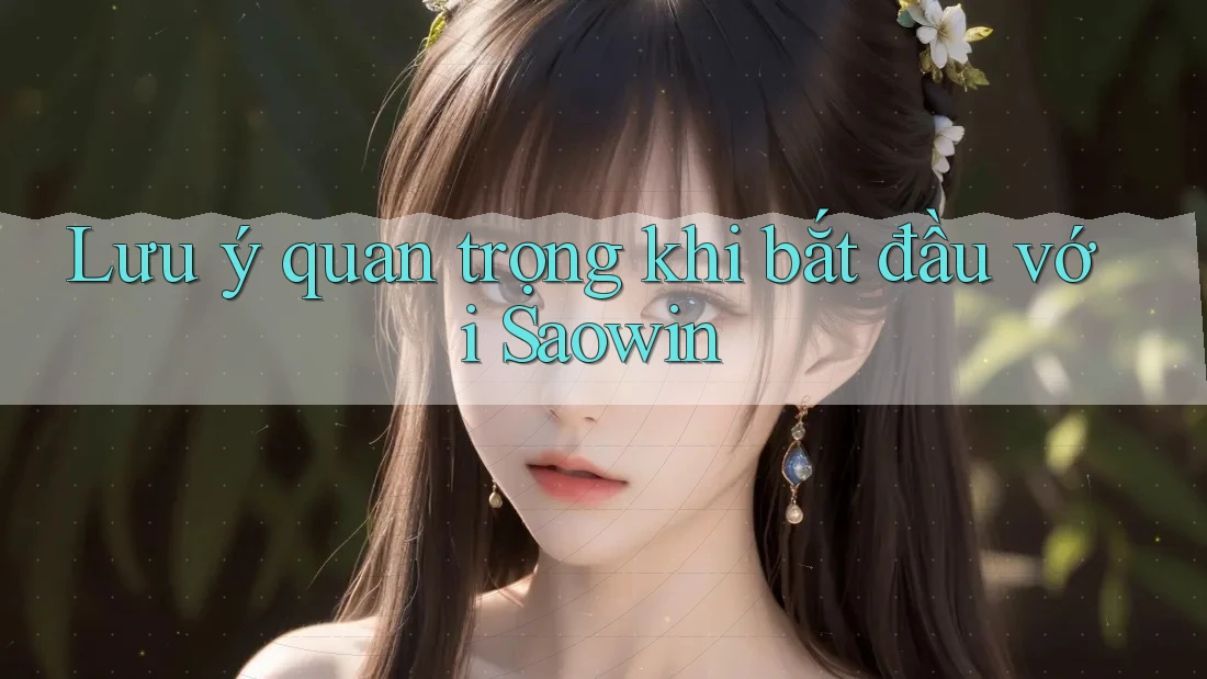 Lưu ý quan trọng khi bắt đầu với Saowin Lưu ý quan trọng khi bắt đầu với Saowin