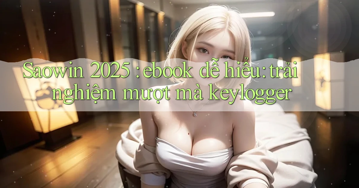 Saowin 2025 ebook dễ hiểu trải nghiệm mượt mà keylogger