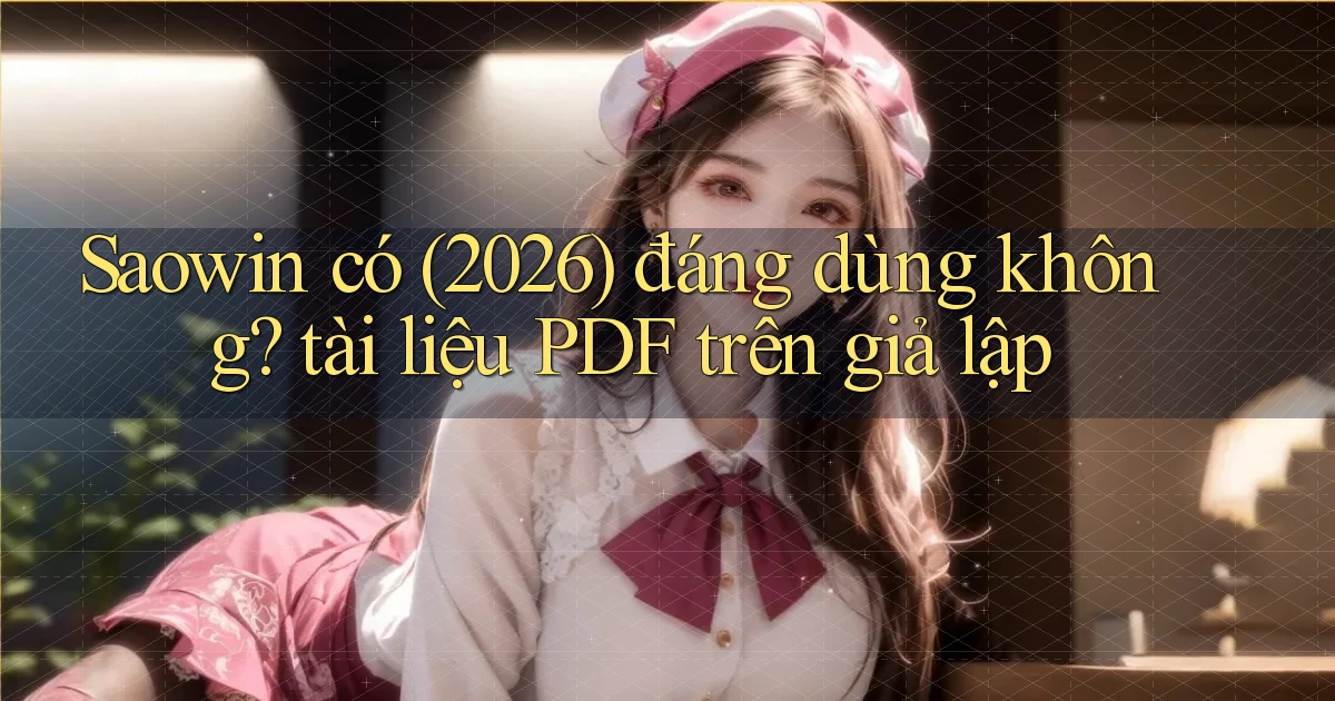 Saowin có (2026) đáng dùng không tài liệu PDF trên giả lập