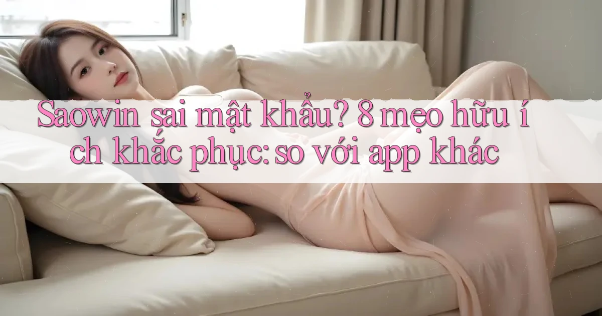 Saowin sai mật khẩu 8 mẹo hữu ích khắc phục so với app khác